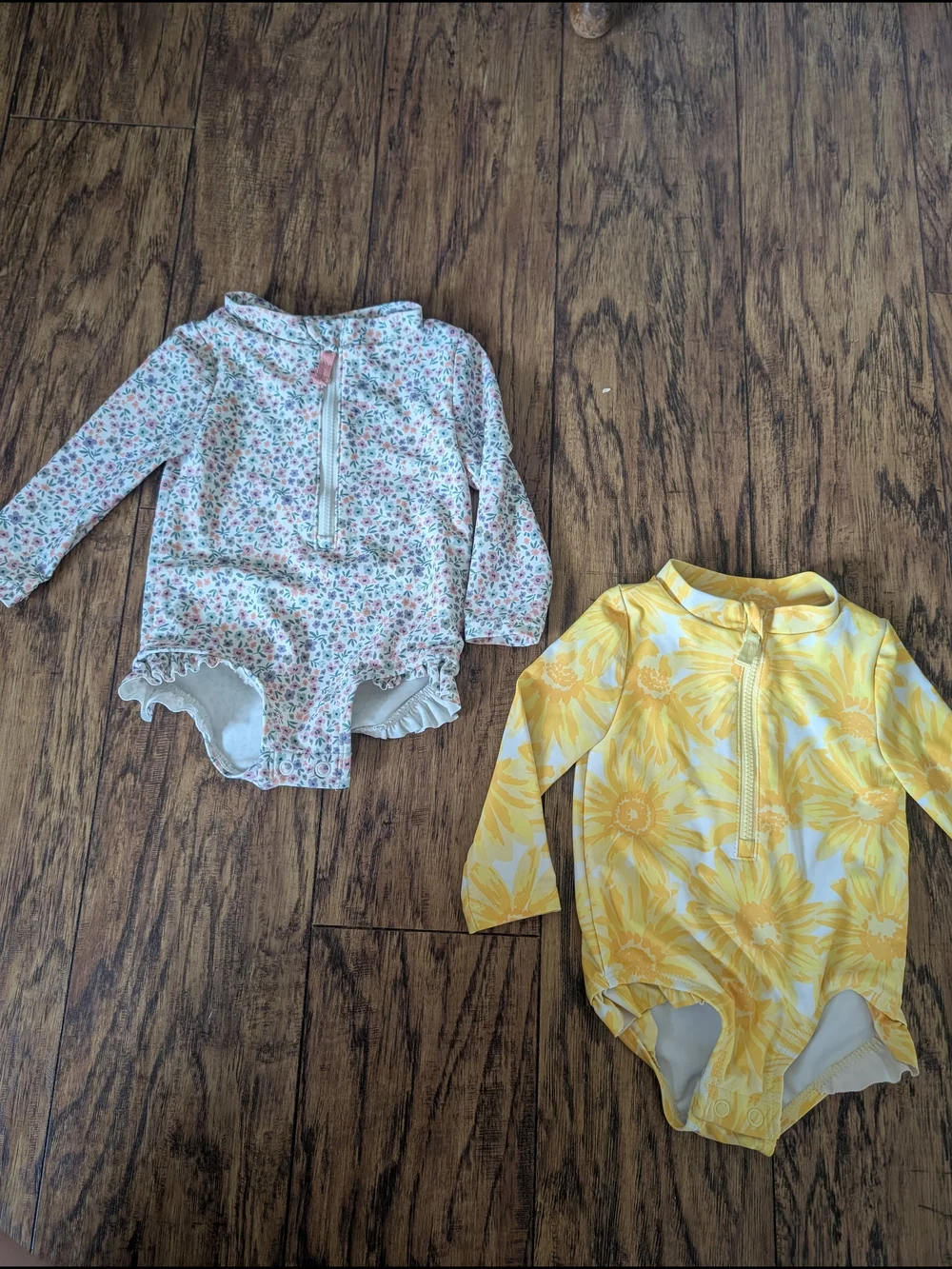 Set Of 2 Carter's One-Piece Long Sleeve Swimsuits Size 6m